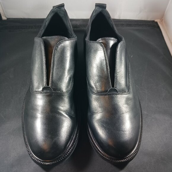 Frye KELLY CVO OXFORDS Laceless in Smooth Black Leather Size 8 - Picture 1 of 12